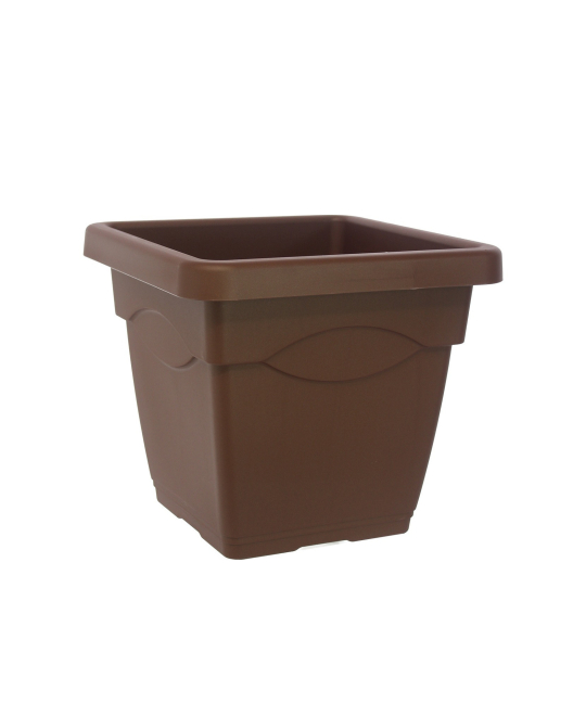 Grand pot carré marron