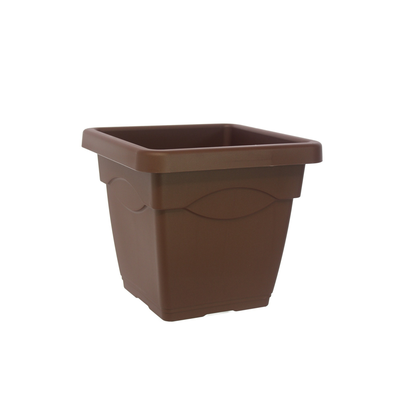 Grand pot carré marron