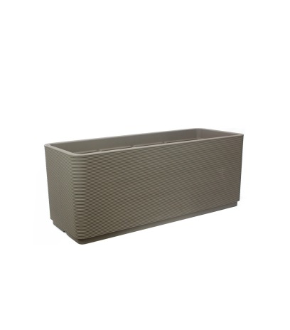 Grand bac rectangulaire marron en plastique