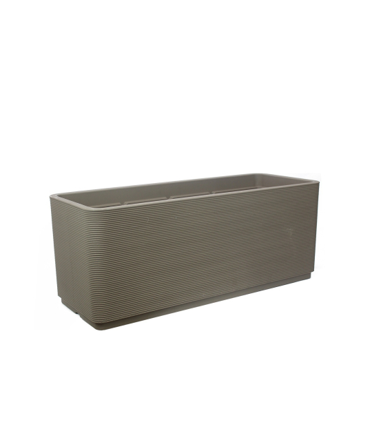 Grand bac rectangulaire marron en plastique