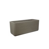Grand bac rectangulaire marron en plastique