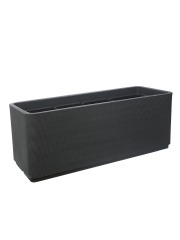 Grand bac rectangulaire noir en plastique