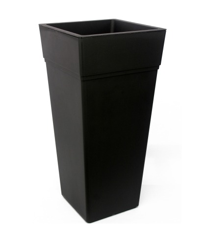 Pot carré haut anthracite