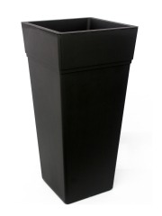Pot carré haut anthracite