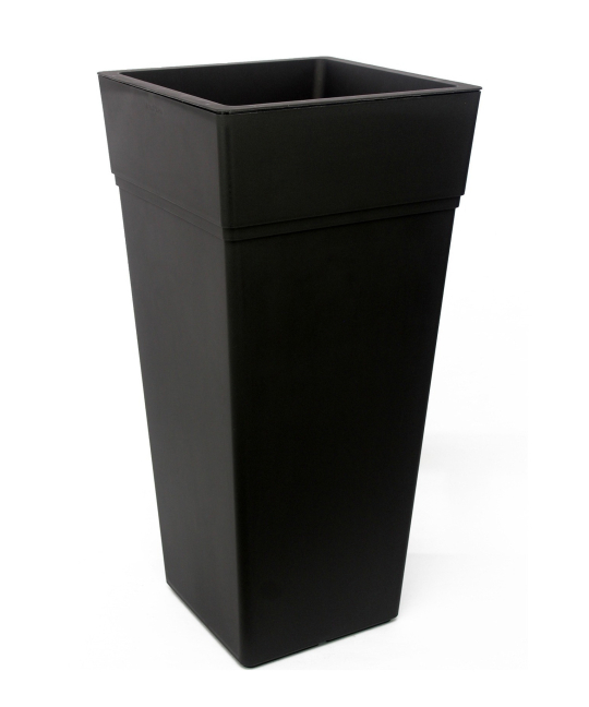Pot carré haut anthracite