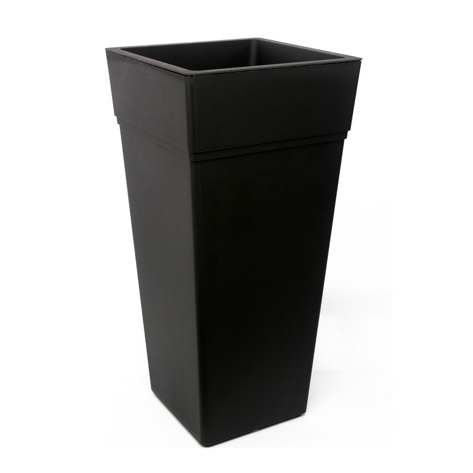 Pot carré haut anthracite