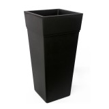 Pot carré haut anthracite