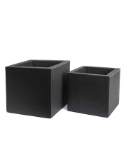 Pot cubique gris anthracite