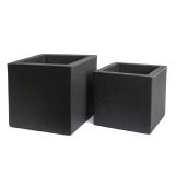 Pot cubique gris anthracite