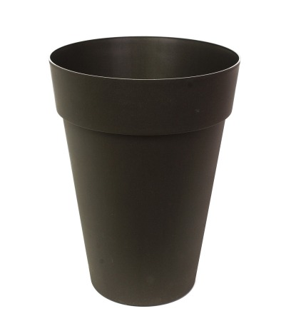 Pot rond haut anthracite
