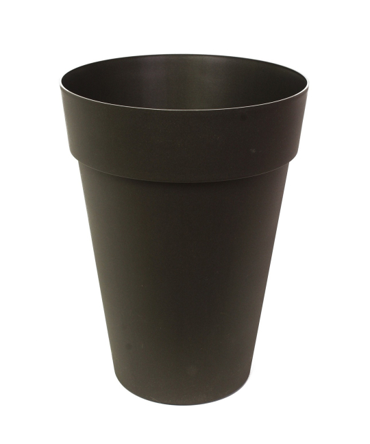 Pot rond haut anthracite