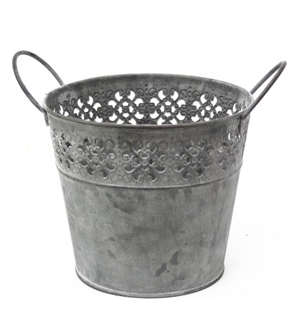 Pot zinc dentelle