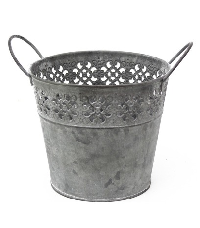 Pot zinc dentelle