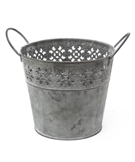 Pot zinc dentelle