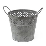Pot zinc dentelle