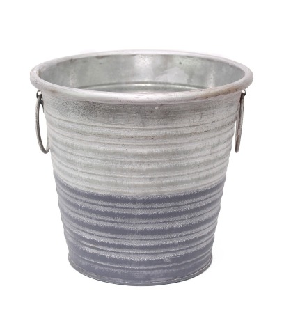 Pot zinc bicolore