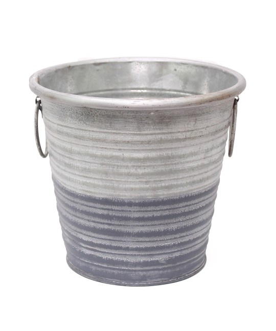 Pot zinc bicolore