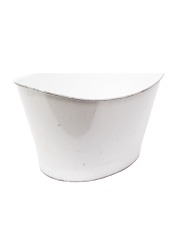 Jardinière blanche demi-lune