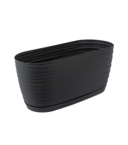 Jardinière anthracite zébrée