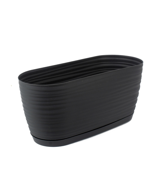 Jardinière anthracite zébrée