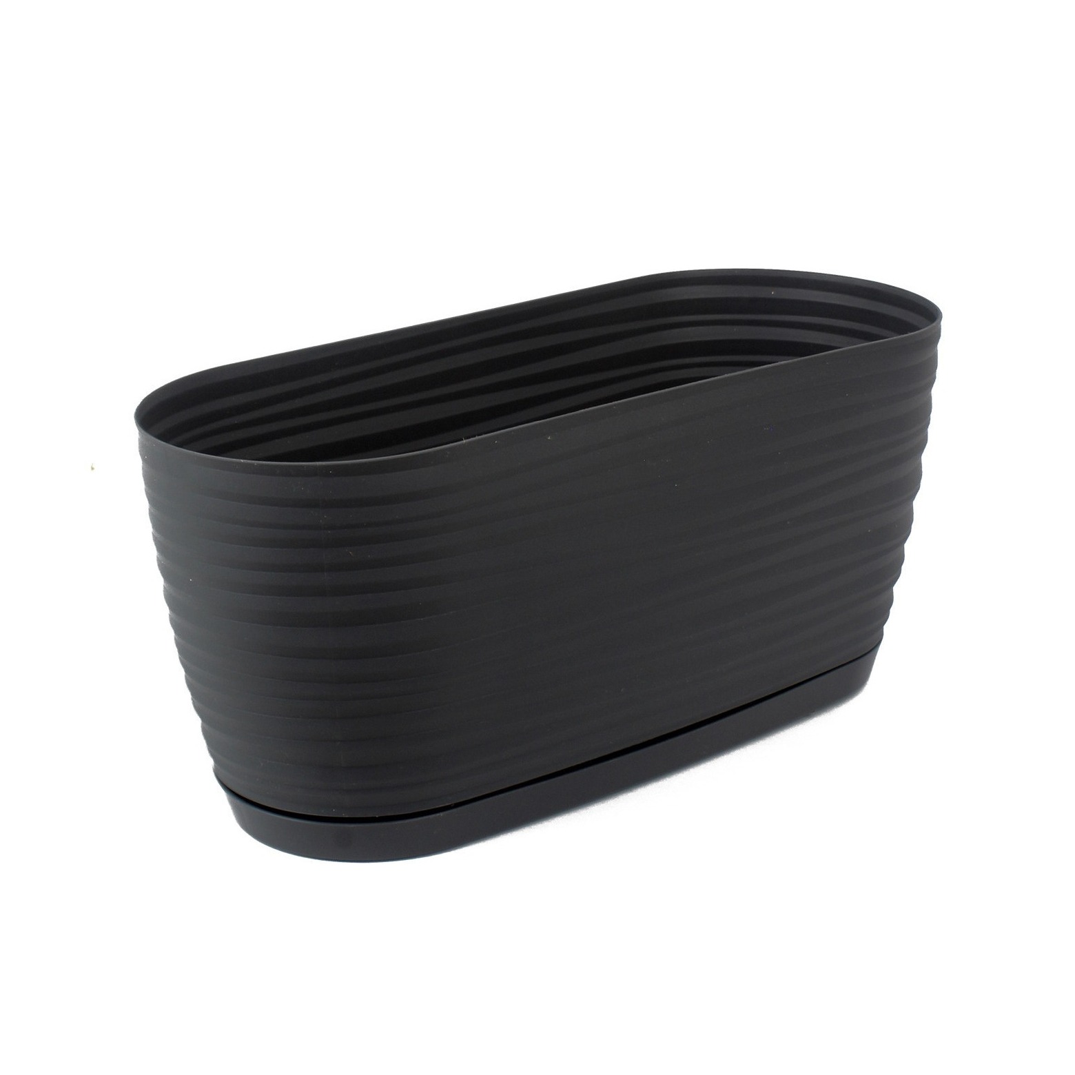Jardinière anthracite zébrée