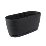 Jardinière anthracite zébrée