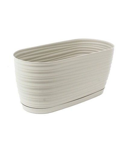 Jardinière zébrée gris clair