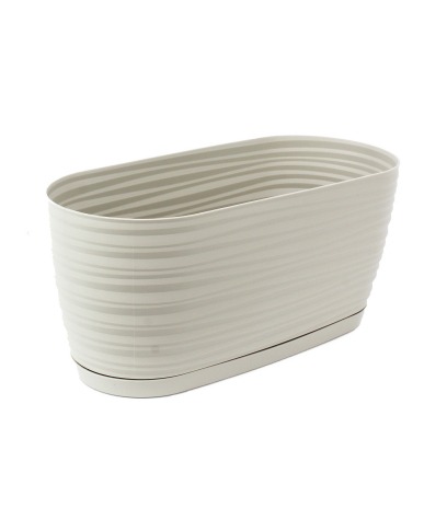 Jardinière zébrée gris clair
