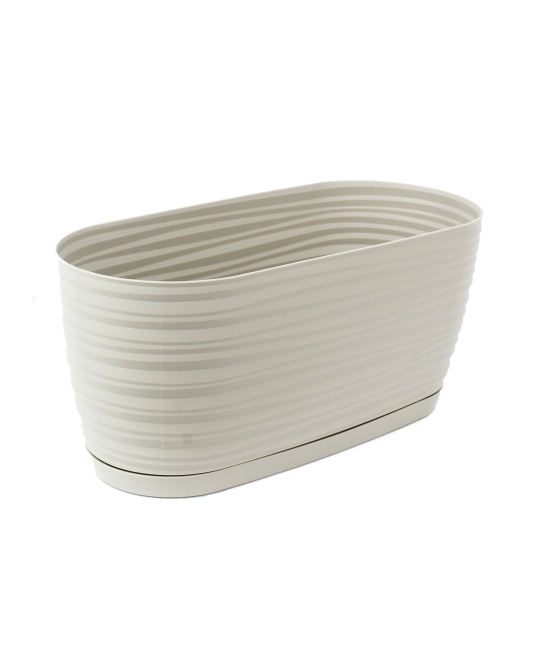 Jardinière zébrée gris clair