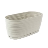 Jardinière zébrée gris clair