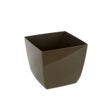Pot carré marron CURVO
