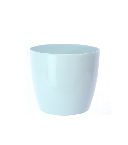 Pot rond plastique bleu ciel