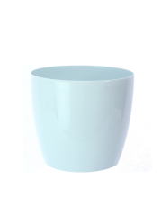 Pot rond plastique bleu ciel