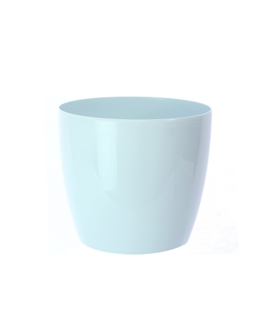 Pot rond plastique bleu ciel
