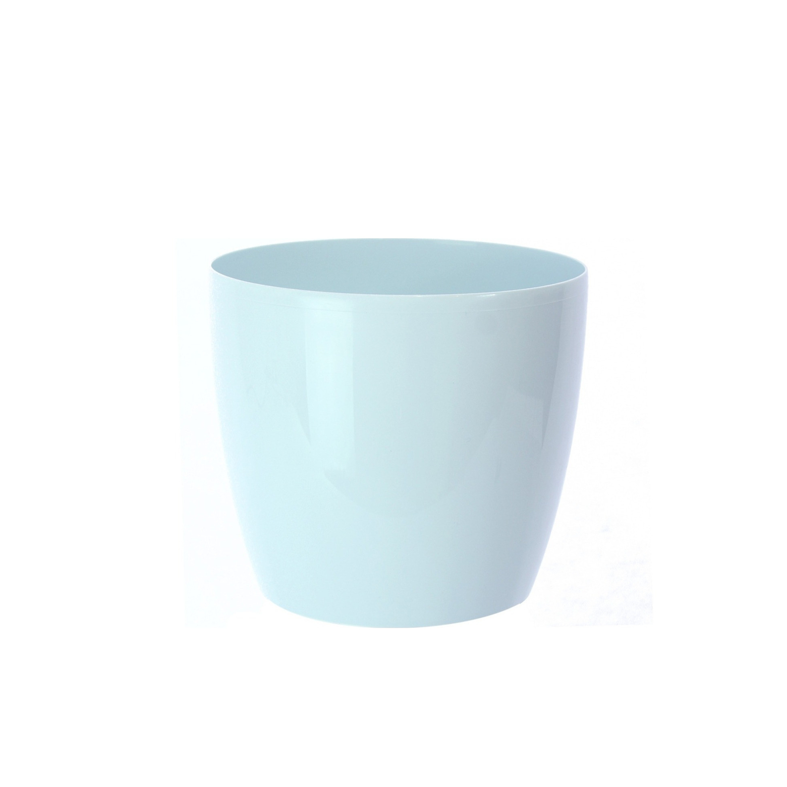 Pot rond plastique bleu ciel