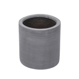 Pot rond gris en fibre