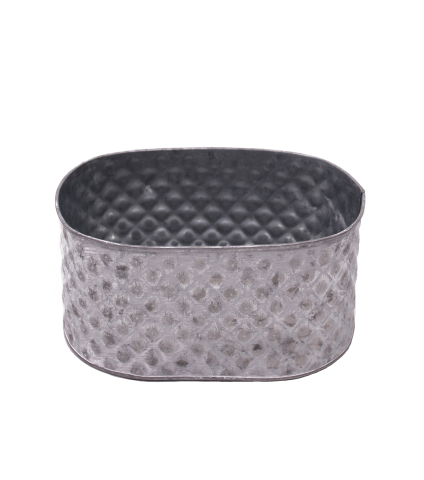 Jardinière texturée en zinc