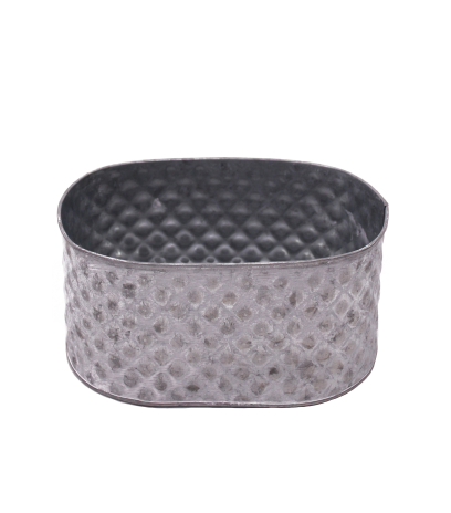 Jardinière texturée en zinc