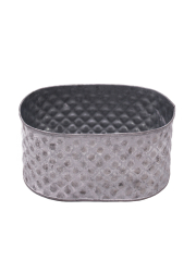 Jardinière texturée en zinc