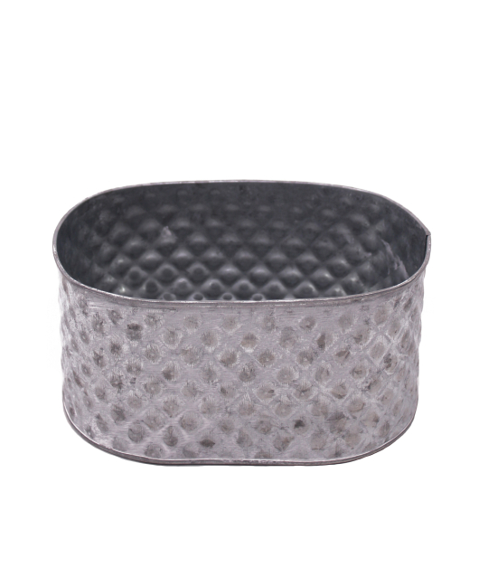Jardinière texturée en zinc