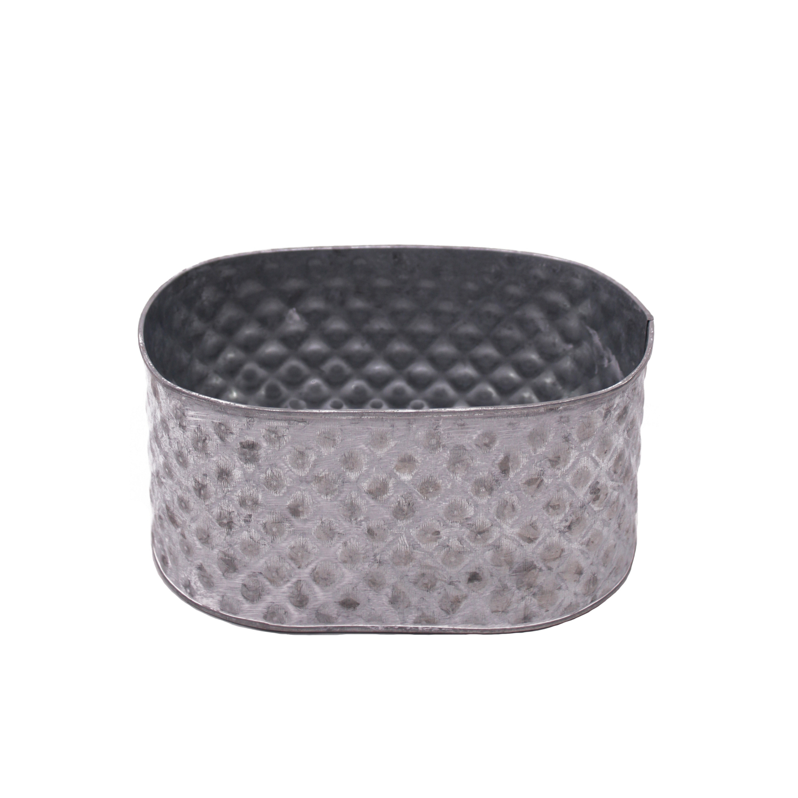 Jardinière texturée en zinc