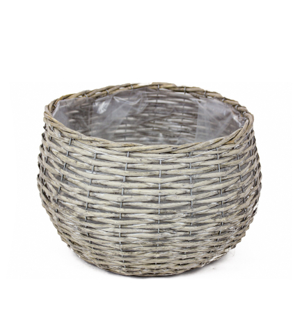 Cache-pot en osier tressé