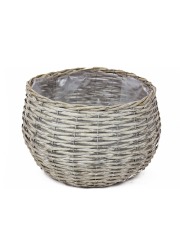 Cache-pot en osier tressé