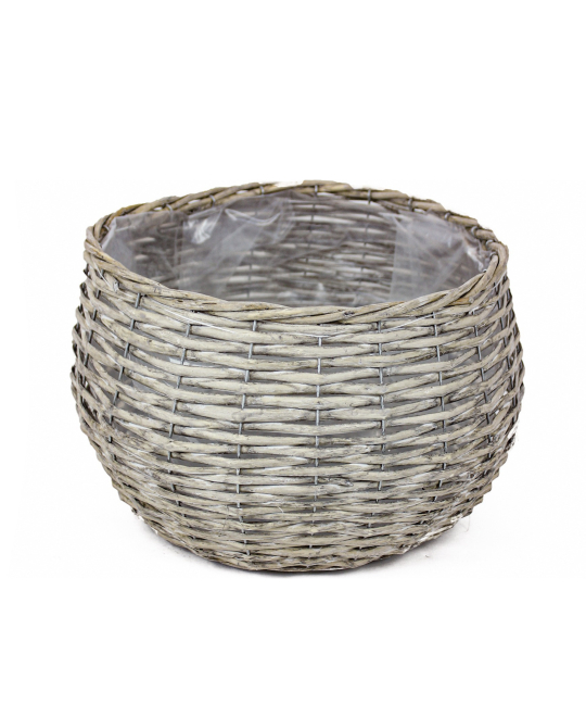 Cache-pot en osier tressé