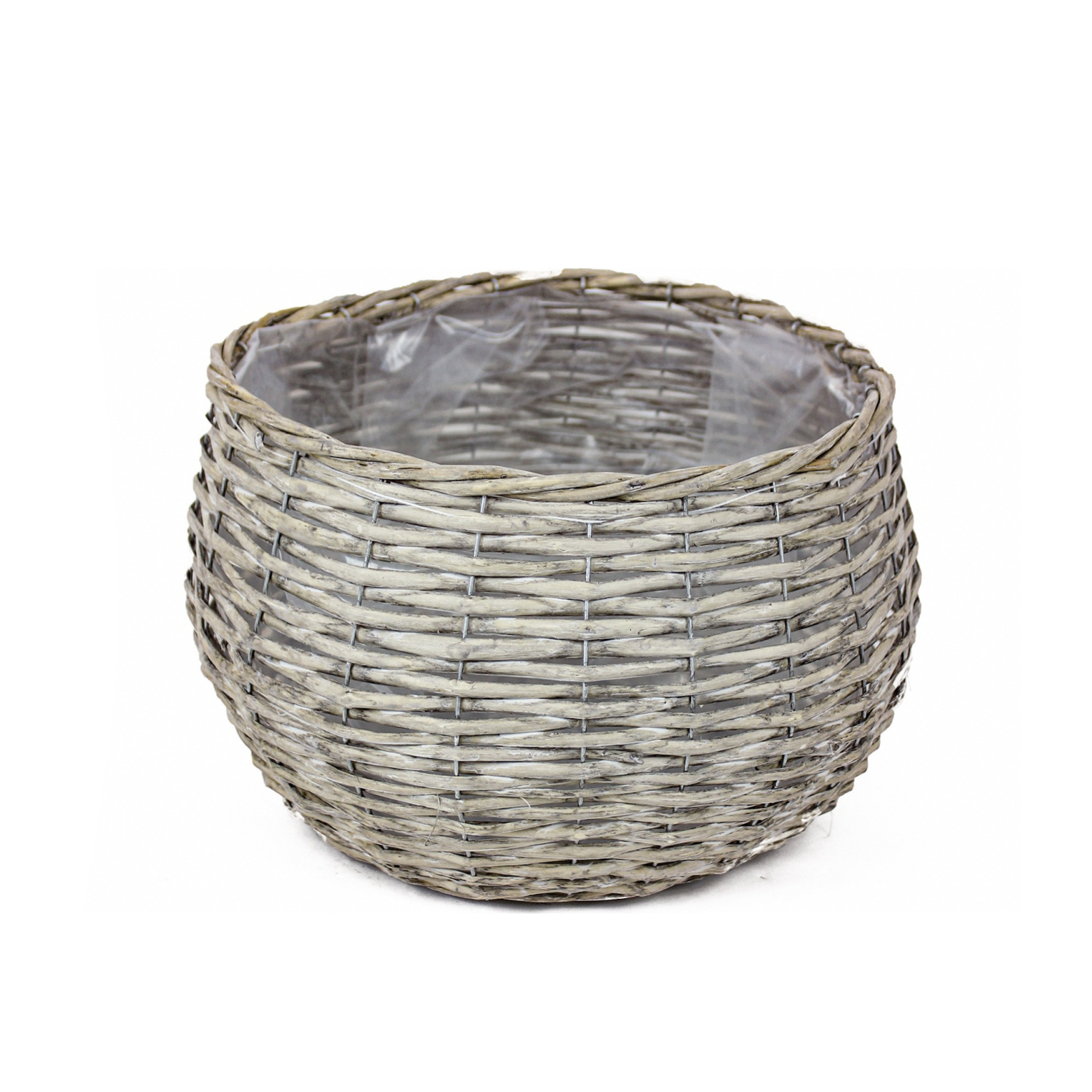 Cache-pot en osier tressé