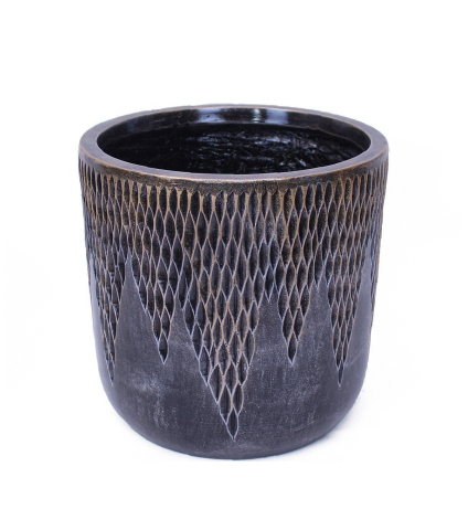 Pot rond luxe strié
