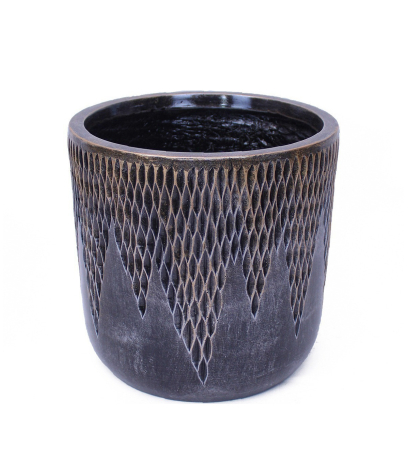 Pot rond luxe strié