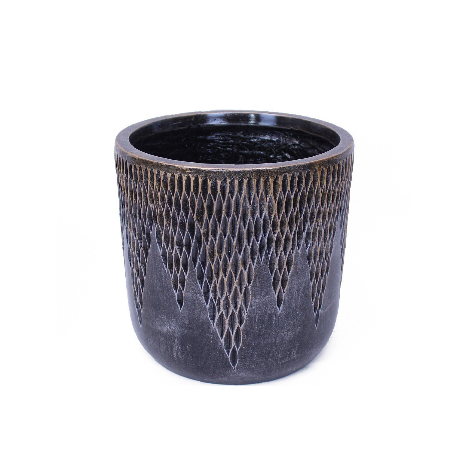 Pot rond luxe strié