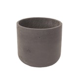 Pot rond gris en béton