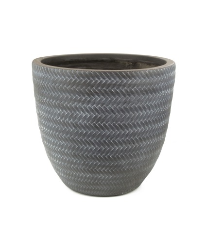 Pot en fibre motif chevrons